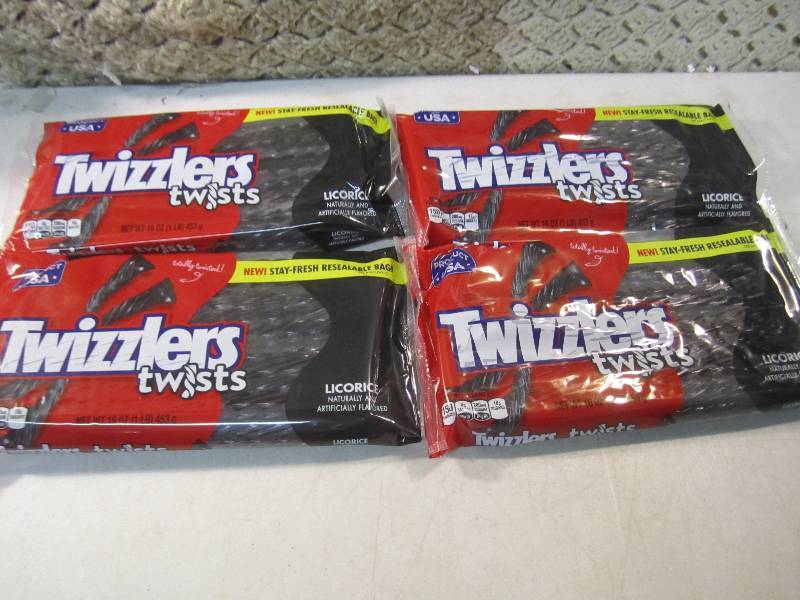 4 Packs of Twizzlers Twists Black L...