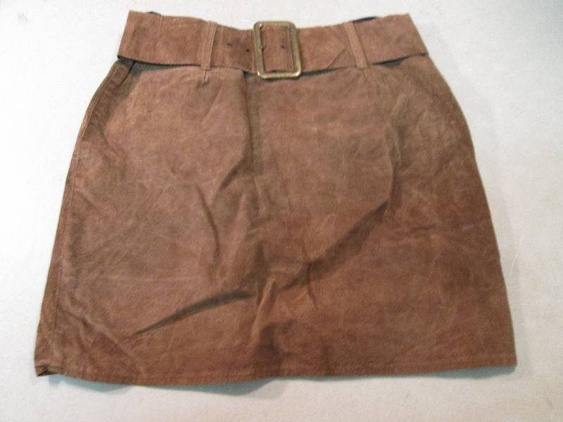 Brown Leather Skirt Size 13  RMDR...