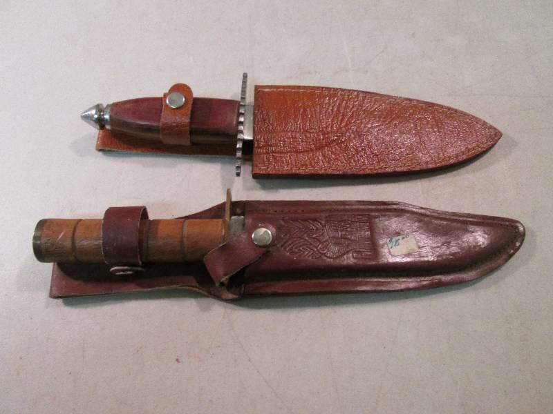 Lot of 2 Knives with Sheaths  E-1...