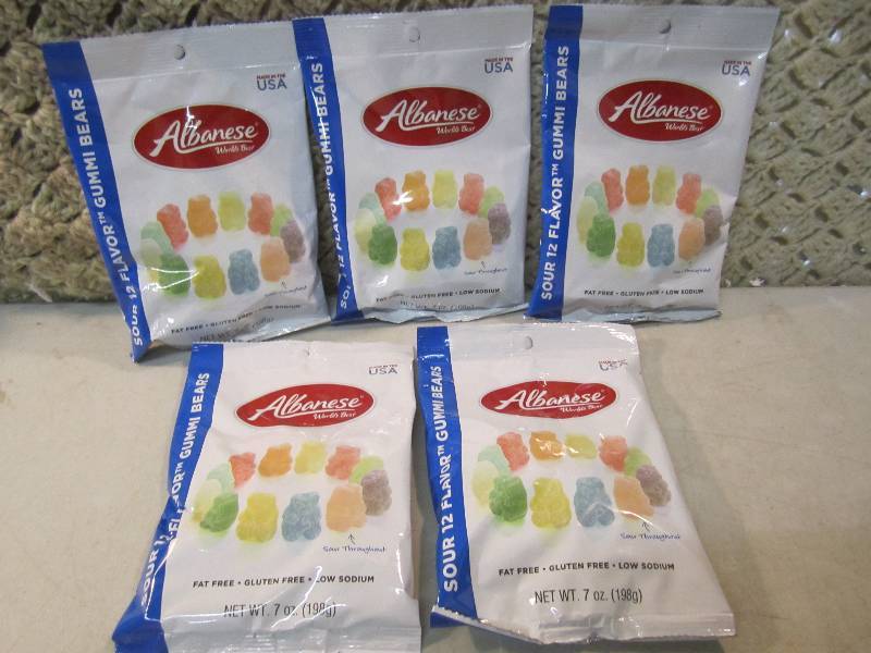 5 Bags of Sour Gummi Bears 12 Flavo...