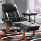 lot 117 image: Modern Recliner with Storage Ottoma...