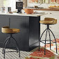 lot 183 image: Blake Wood Seat Stools open box Ret...