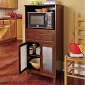 lot 218 image: Microwave Storage with Glass Door C...