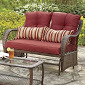 lot 251 image: Resin Wicker Glider Loveseat open b...