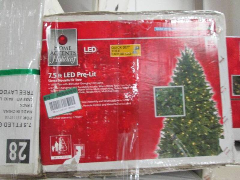 home accents holiday 7.5 ft pre lit led