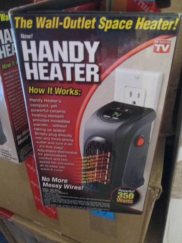 lot 18 image: 350-Watt Wall Outlet Handy Heater o...