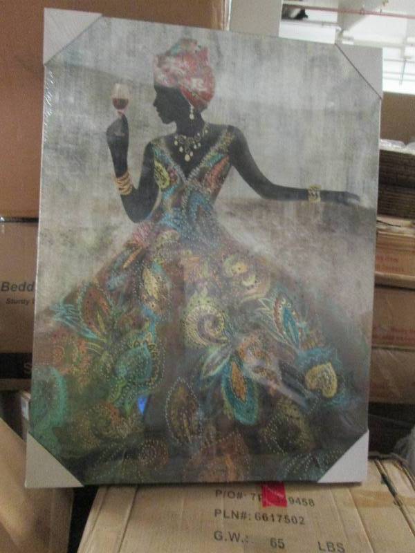 lot 123 image: African Lady in Embellished Dress P...