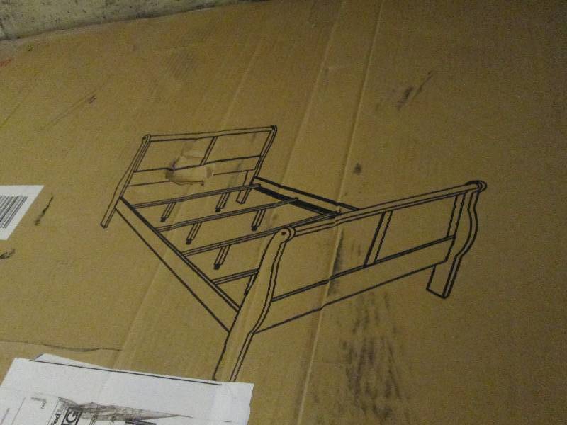 lot 132 image: Headboard Footboard for King Sleigh...