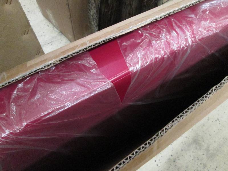 lot 213 image: Queen Hudson Headboard Red open box...