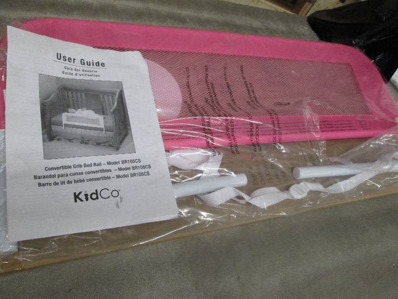 lot 243 image: KidCo Convertible Crib Bed Rail Pin...