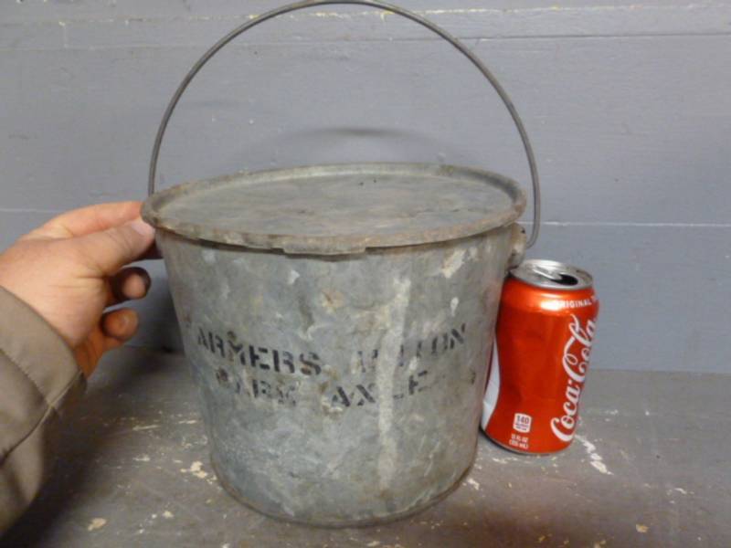 lot 111 image: Vintage Galvanized Steel Pail