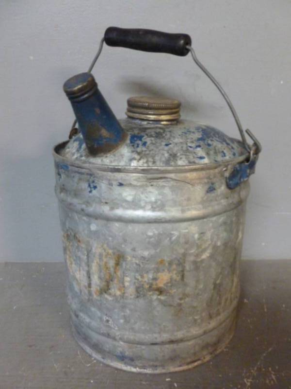 lot 120 image: Vintage Galvanized Steel Gas Can