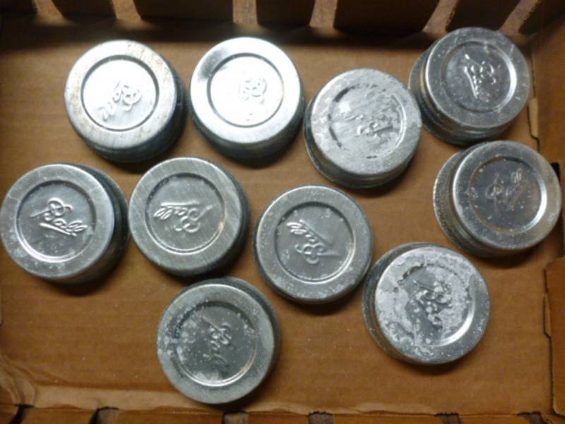 lot 242 image: Vintage Zinc Lids