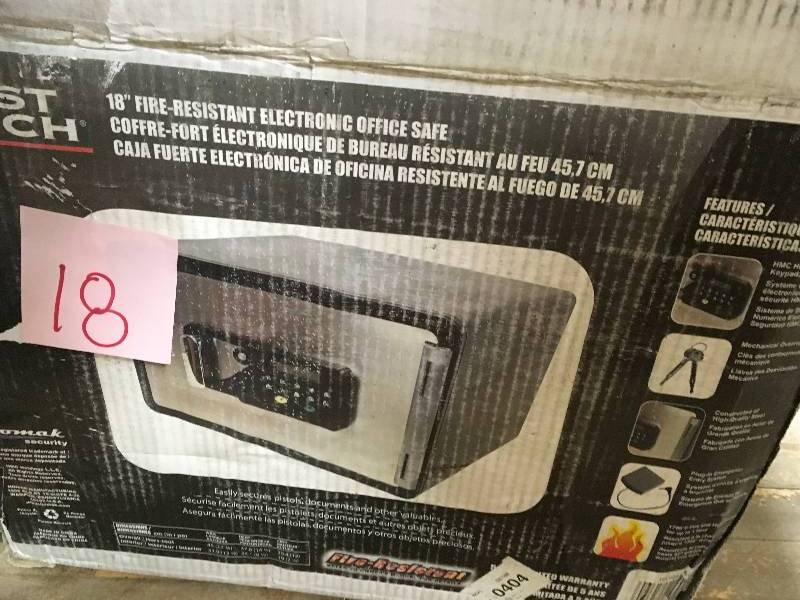 lot 18 image: Homak HS50431815 18 in. Fire-Resistant Electronic Office Safe