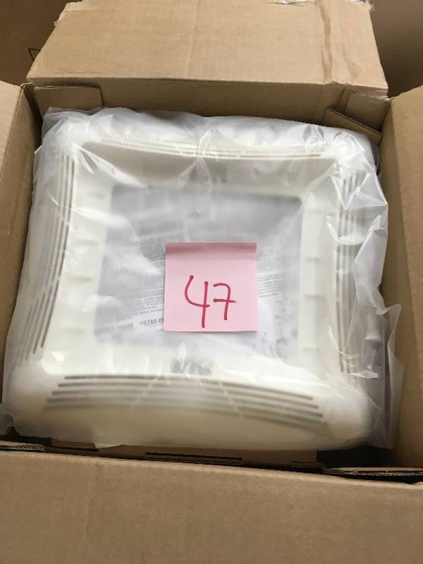 lot 47 image: NuTone 50 CFM Ceiling Bathroom Exhaust Fan with Light not used