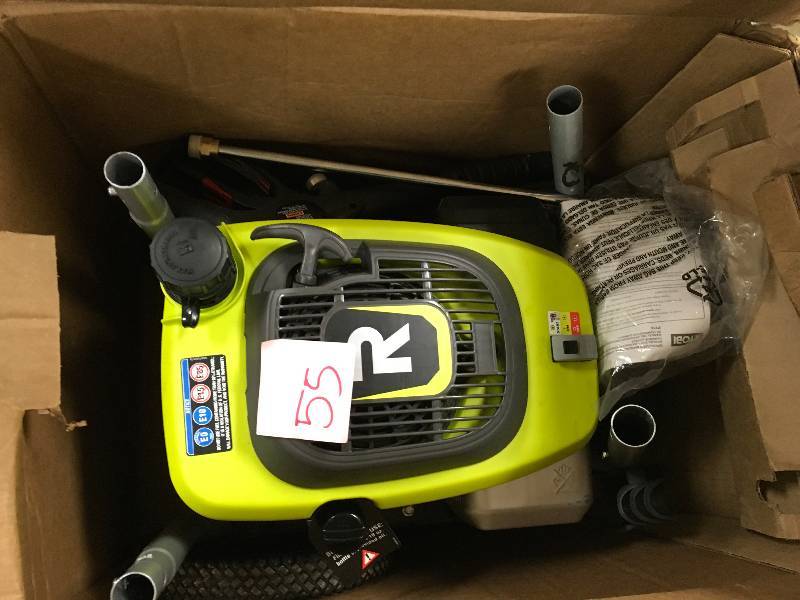 lot 55 image: Ryobi 3,200 PSI 2.5 GPM One 18-Volt Electric Start Gas Pressure Washer in good working condition