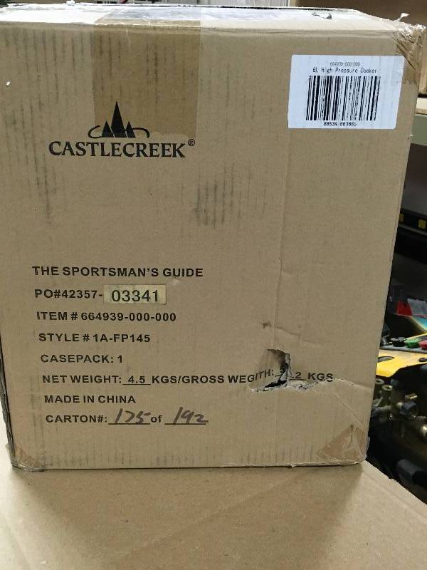 lot 65 image: CASTLECREEK Electric Pressure Cooker, 6 Quart in good working condition