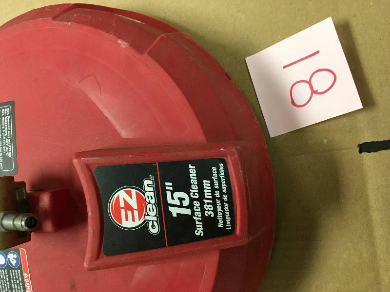 lot 81 image: EZ Clean AEZ31023 Surface Cleaner for Quick Connect Pressure Washer Wands, 15-Inch