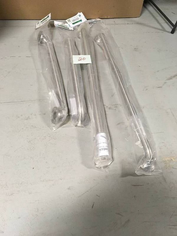 lot 20 image: LOT OF 4  assorted PCS MOEN Stainless 24-Inch Grab Bar new