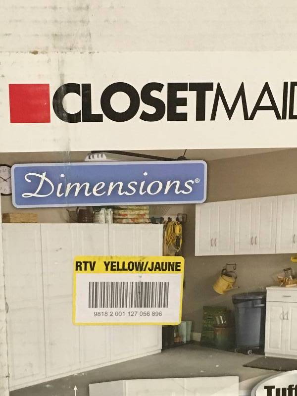 lot 48 image: ClosetMaid 30 in. H x 24 in. W x 12 in. D White Raised Panel Wall Mounted Cabinet Storage not used
