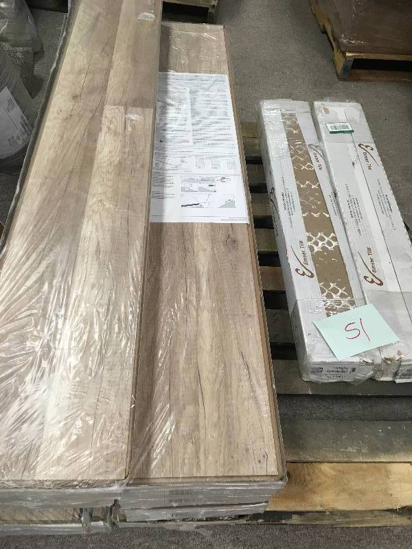 lot 51 image: LOT OF 2 CASES Home Decorators Collection Dove Mountain Oak 12 mm Thick x 7-78 in. Wide x 47-1732 in. Length Laminate Flooring (15.59 sq. ft.  case) not used