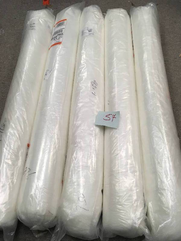 lot 57 image: LOT OF 5 Home Decorators Collection Faux Sheepskin White 4 ft. x 6 ft. Area Rug Retails for $70 each new