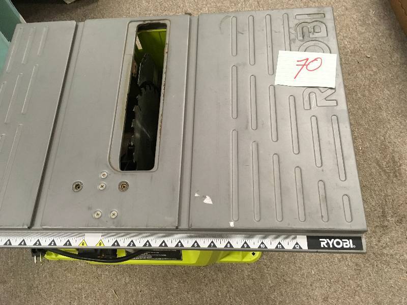 lot 70 image: Ryobi 10 in. 15 Amp Table Saw Used in good condition