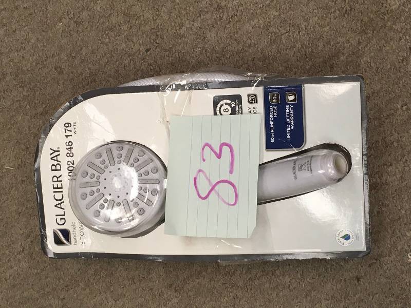lot 83 image: Glacier Bay 3-Spray Hand Shower in White not used