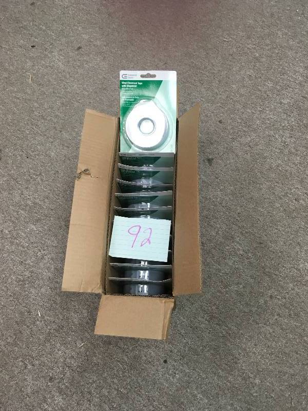 lot 92 image: 12 Pack Commercial Electric 34 in. x 33 ft. Vinyl Electric Tape with Dispenser new