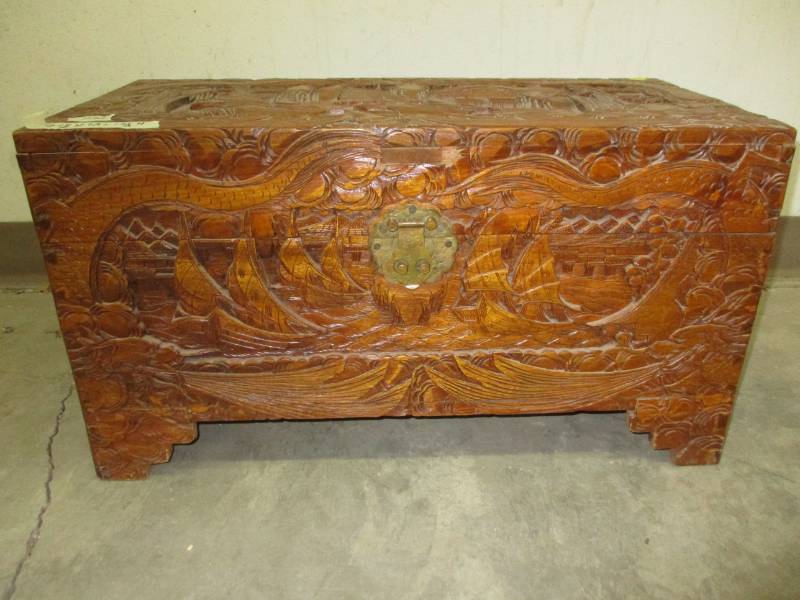 Beautiful Antique wooden Carved chest