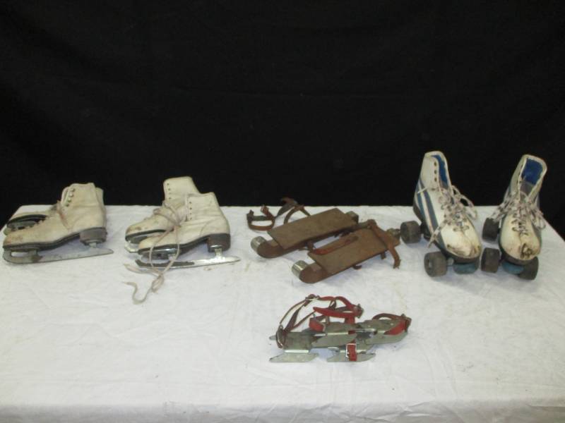 Old Ice Skates and Roller Blades