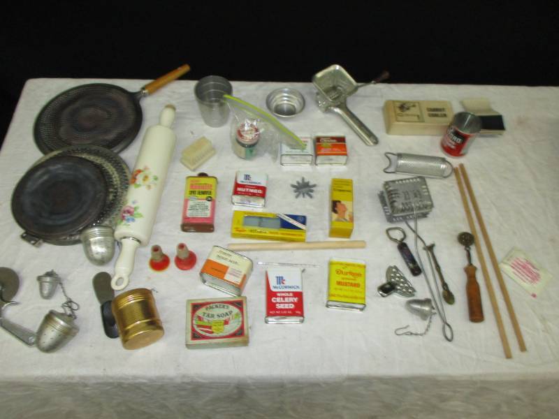 Old Spice Containers and Cooking Utensils