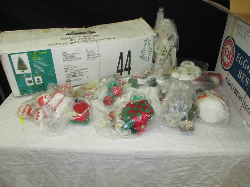 1 Box with Foldable Christmas tree, 2 Full Boxes Christmas Decorations