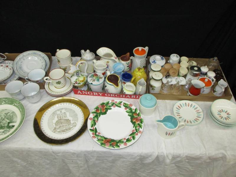 Various Serving Pieces, Glasswear, China