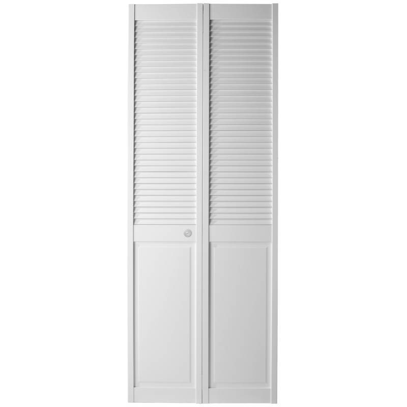 2 Reliabilt Classics White Louver Wood Pine Bifold Doors