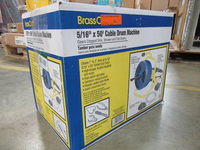 lot 80 image: BrassCraft 516 in. x 50 ft. Cable Drum Machine, Model BC260