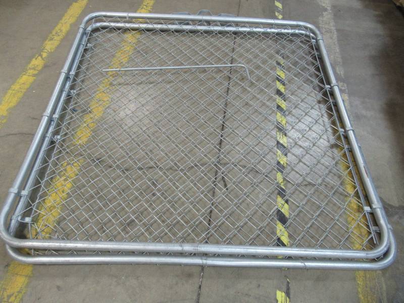 lot 59 image: Yardgard 9-12 ft. W x 5 ft. H Metal Steel Drive-Through Chain Link Fence Gate (2-Panels)