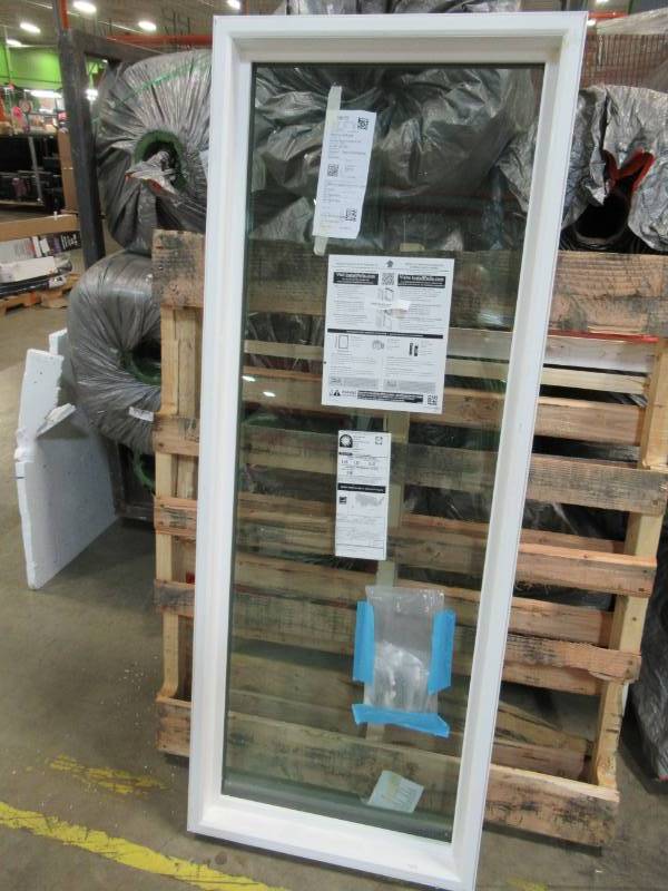 lot 100 image: Pella 350 Series Fixed Frame Window 24 X 63 X 3 14 Block Frame.