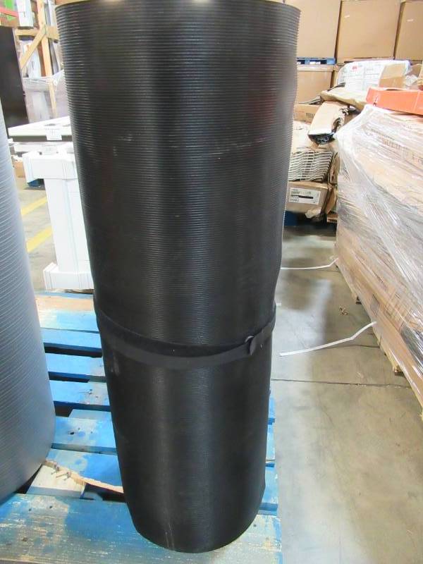 lot 106 image: Apache Mills, Inc. 36-in W Cut-to-Length Black Extruded Vinyl Utility Runner (By-the-Foot), Model 530-9289-3105