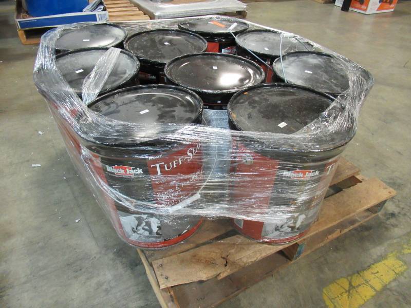 lot 107 image: 9 Black Jack Tuff-Seal Gloss Black Asphalt Roof & Flashing Cement - 4.75 Gallon