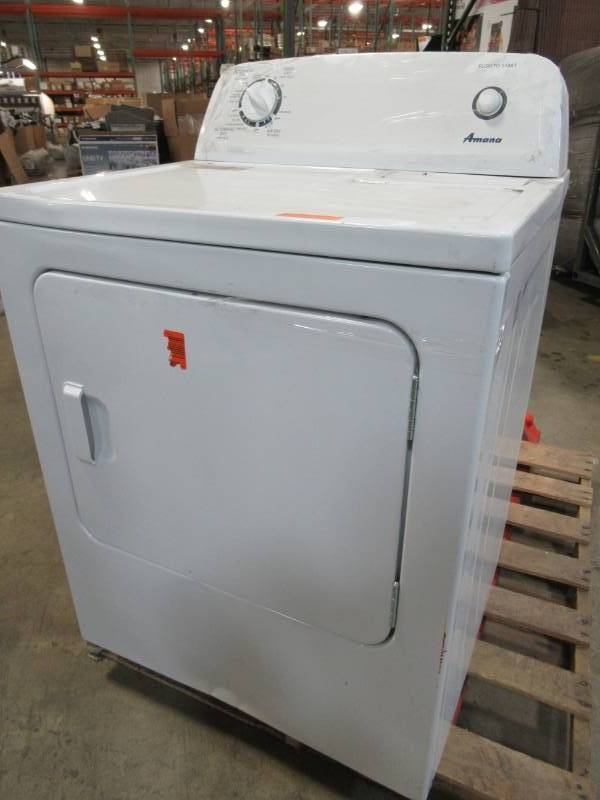 lot 29 image: Amana 6.5 cu. ft. Electric Dryer in White, Model NED4655EW. SCRATCH & DENT