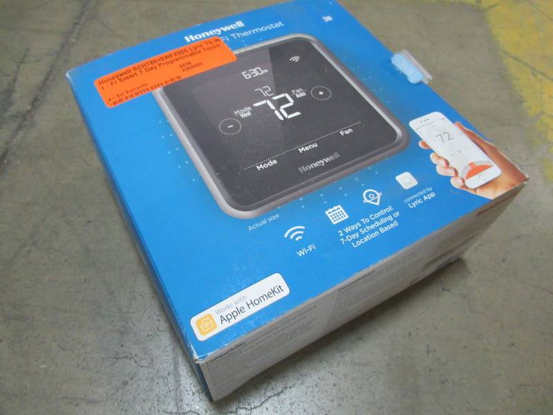 lot 47 image: Honeywell RCHT8610WF2006 Lyric T5 Wi-Fi Smart 7 Day Programmable Touchscreen Thermostat with Geofencing, Works with Apple Home kit