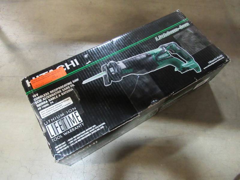 lot 119 image: New IN Box - Hitachi 18-Volt Variable Speed Cordless Reciprocating Saw (Battery & Charger Not Included) CR18DGLP4