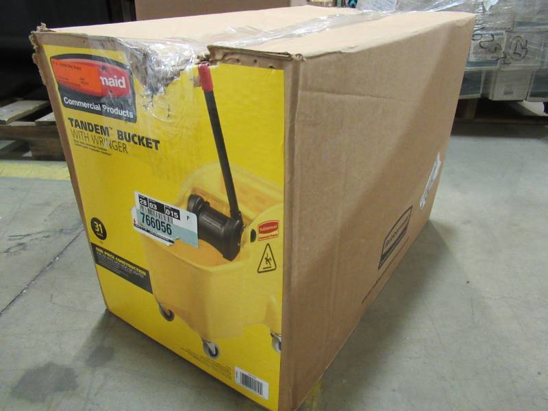 lot 127 image: New in Box - Rubbermaid 31 qt. Tandem Mop Bucket, Model 1887304