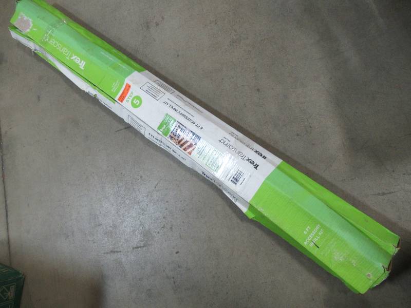 lot 142 image: 3 Cases of Trex Transcend 6 Composite Classic White Accessory Stair Infill Kit for Round Aluminum Balusters, WTRDSIK06