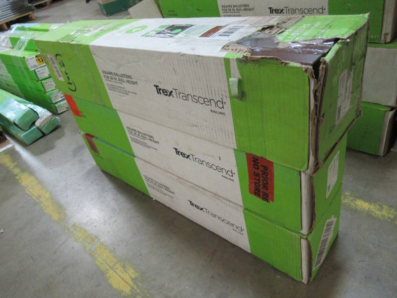 lot 146 image: 3 Cases (16Case) of Trex Transcend Square Aluminum Balusters, Fire Pit for 36 Rail Height, FP020230SBK