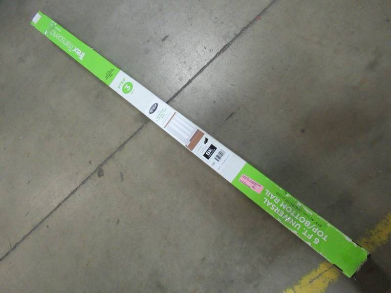 lot 155 image: 2 Cases (1Case) of Trex Transcend 6 Universal TopBottom Rail, Charcoal Black, BKUNIVTBR06