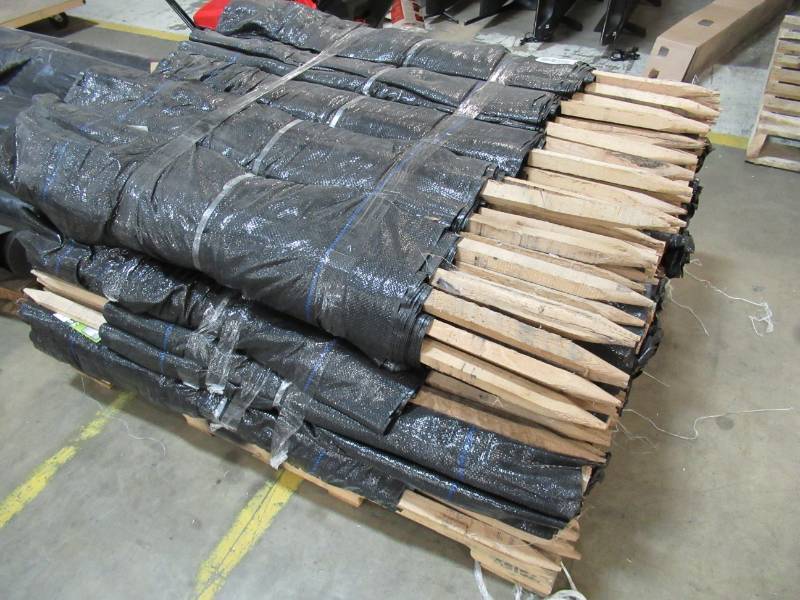 lot 166 image: Pallet of Hanes Geo Components, Approximately 100-ft x 36-in Black Contractor Silt Fence 79428