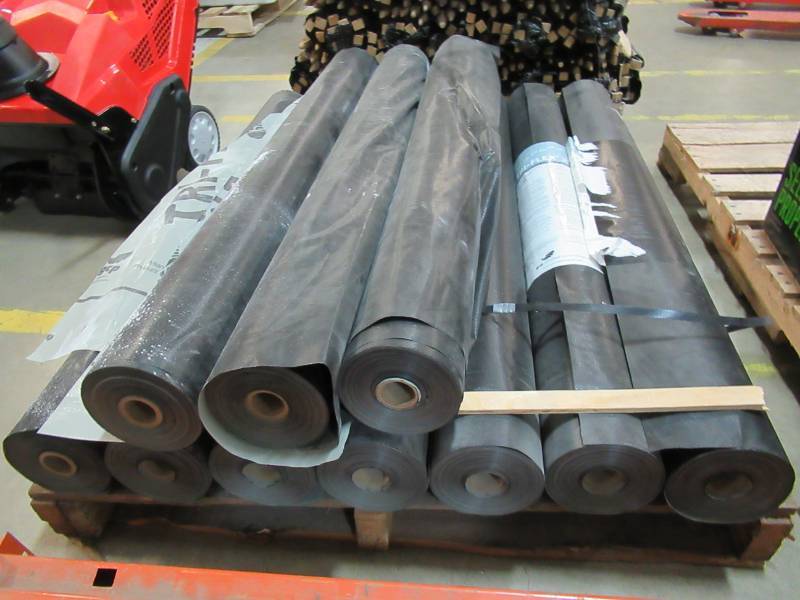 lot 167 image: 10 Rolls of GCP Applied Technologies Tri-Flex XT 48 in. x 250 ft. Black Synthetic Roll Roofing Underlayment, Model 5008087