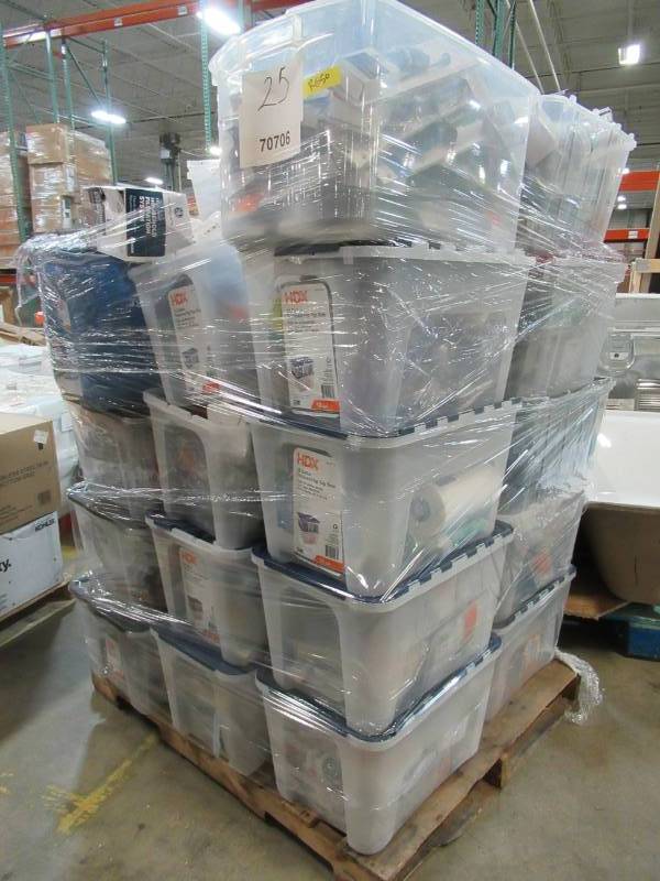 lot 12 image: PLUMBERS PALLET - Loaded with Fixtures, Supplies, Water Filters, Hardware and More